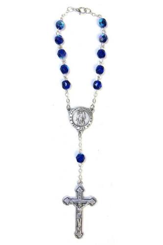 人気定番の Medal Archangel Michael St Rosary Auto Ox Bead Crystal Blue その他