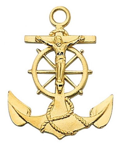 Anchor sales crucifix necklace