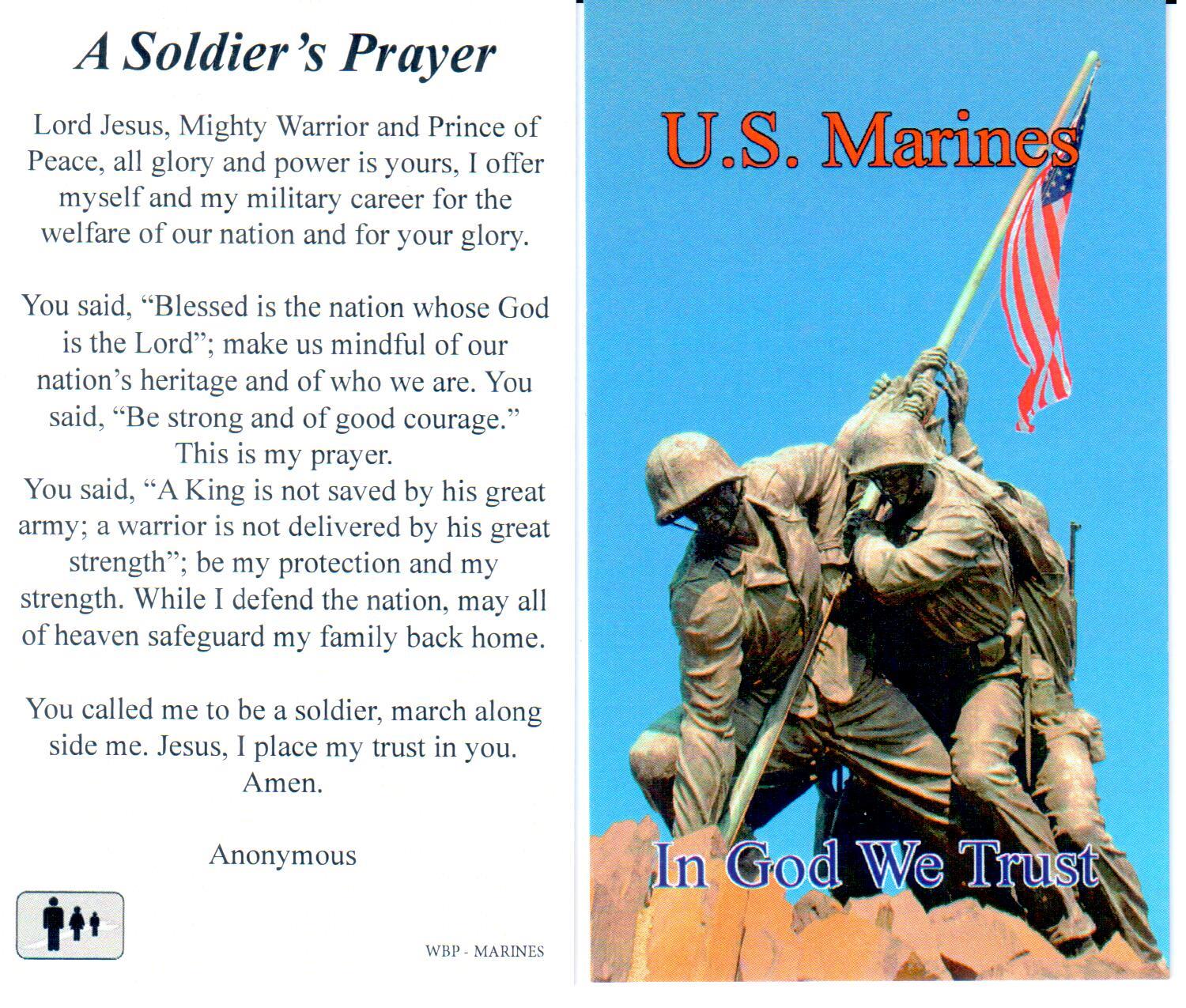 Prayer for Troops Card