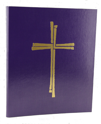 Ceremonial Binder Gold Foil Cross Purple Three Ring