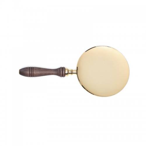 Communion Paten Gold Plate Wood Handle