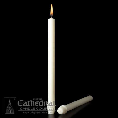 Altar Candles 51% Beeswax Long 2 Self Fitting 7/8" x 23-1/4"