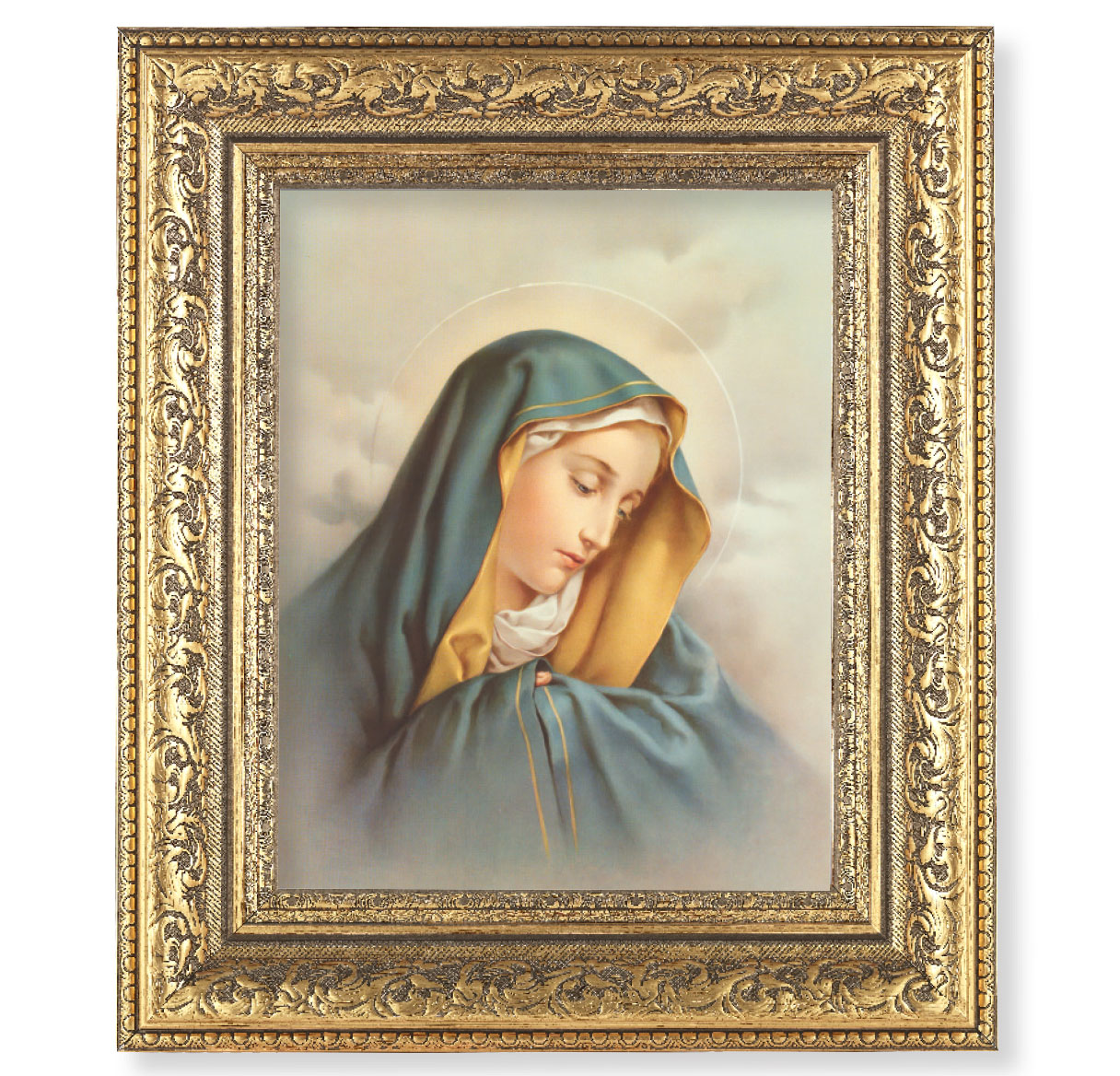 Print Our Lady of Sorrows 8 x 10 inch Gold Framed