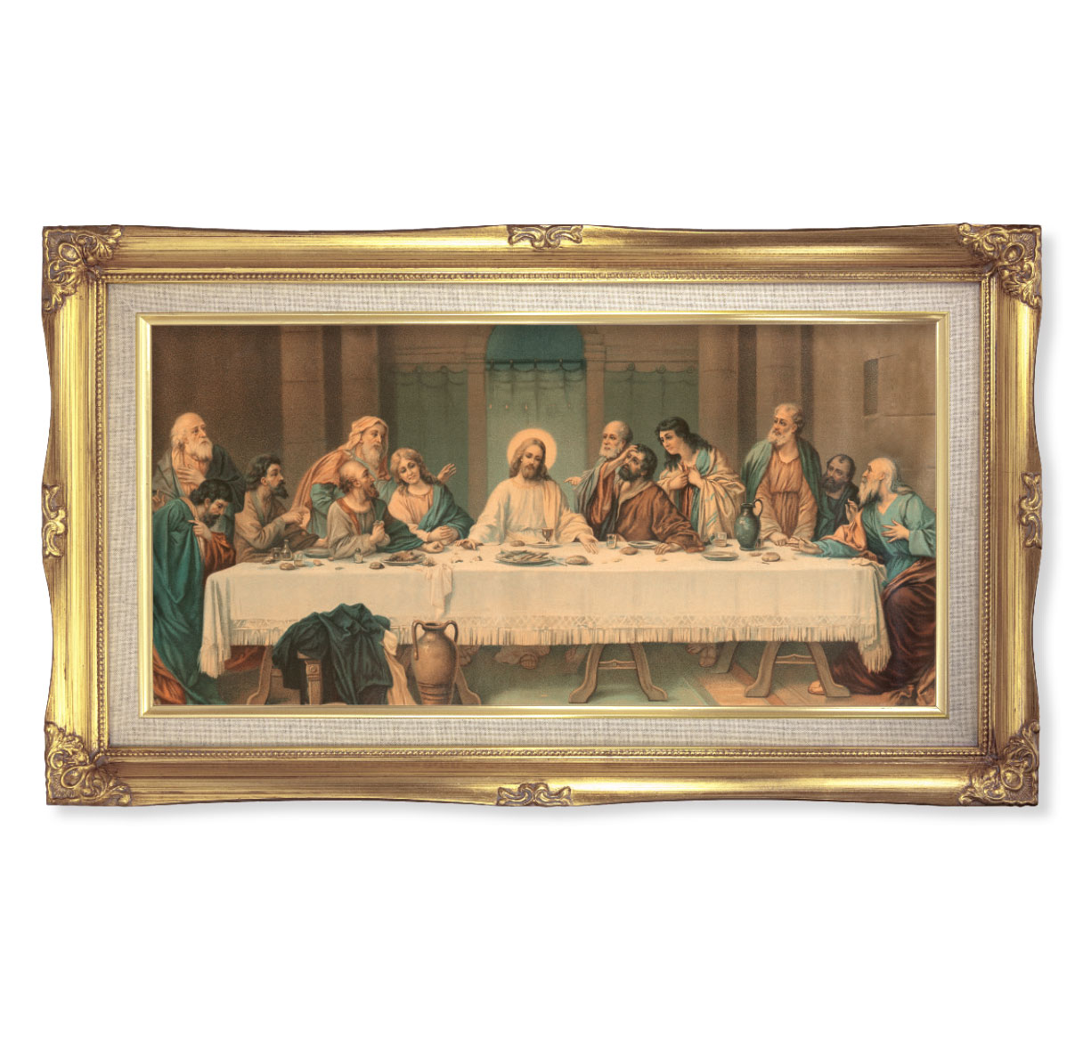Print Last Supper 11 x 19 inch Gold Framed