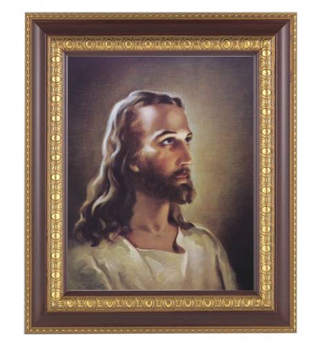 Print Jesus Head of Christ 8 x 10 inch Gold Trim Framed