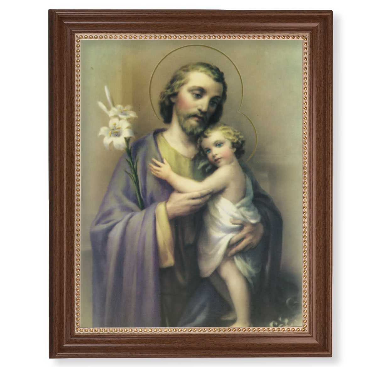 Print St. Joseph 11 x 14 inch Walnut Framed