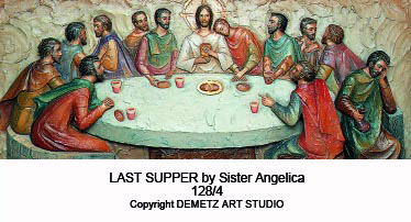 Statue Last Supper By Sister Angelica 48"x 16" Fiberglass