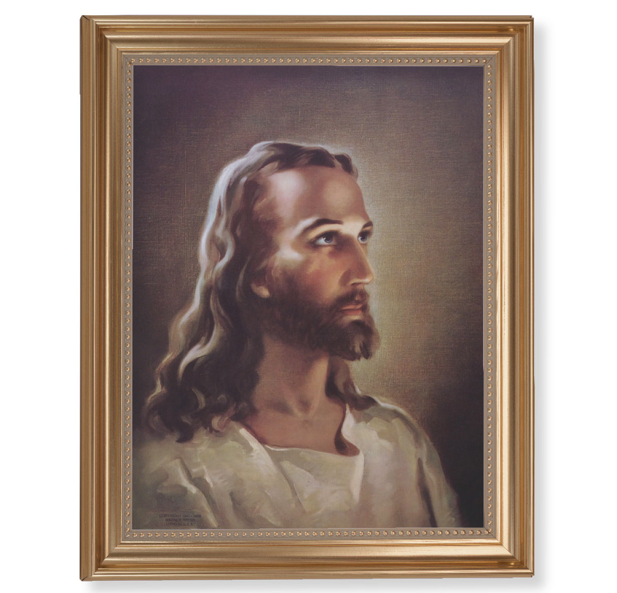 Print Head of Christ 11 x 14 inch Gold Framed