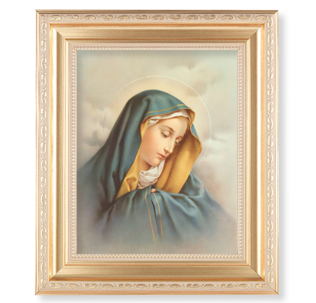 Print Our Lady of Sorrows 8 x 10 inch Gold Framed