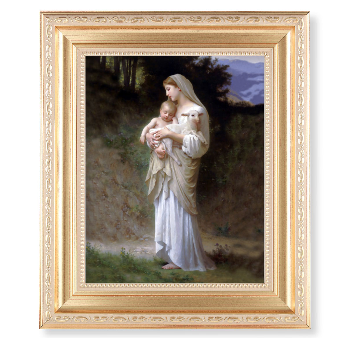 Print Divine Innocence Juan 8 x 10 inch Gold Framed