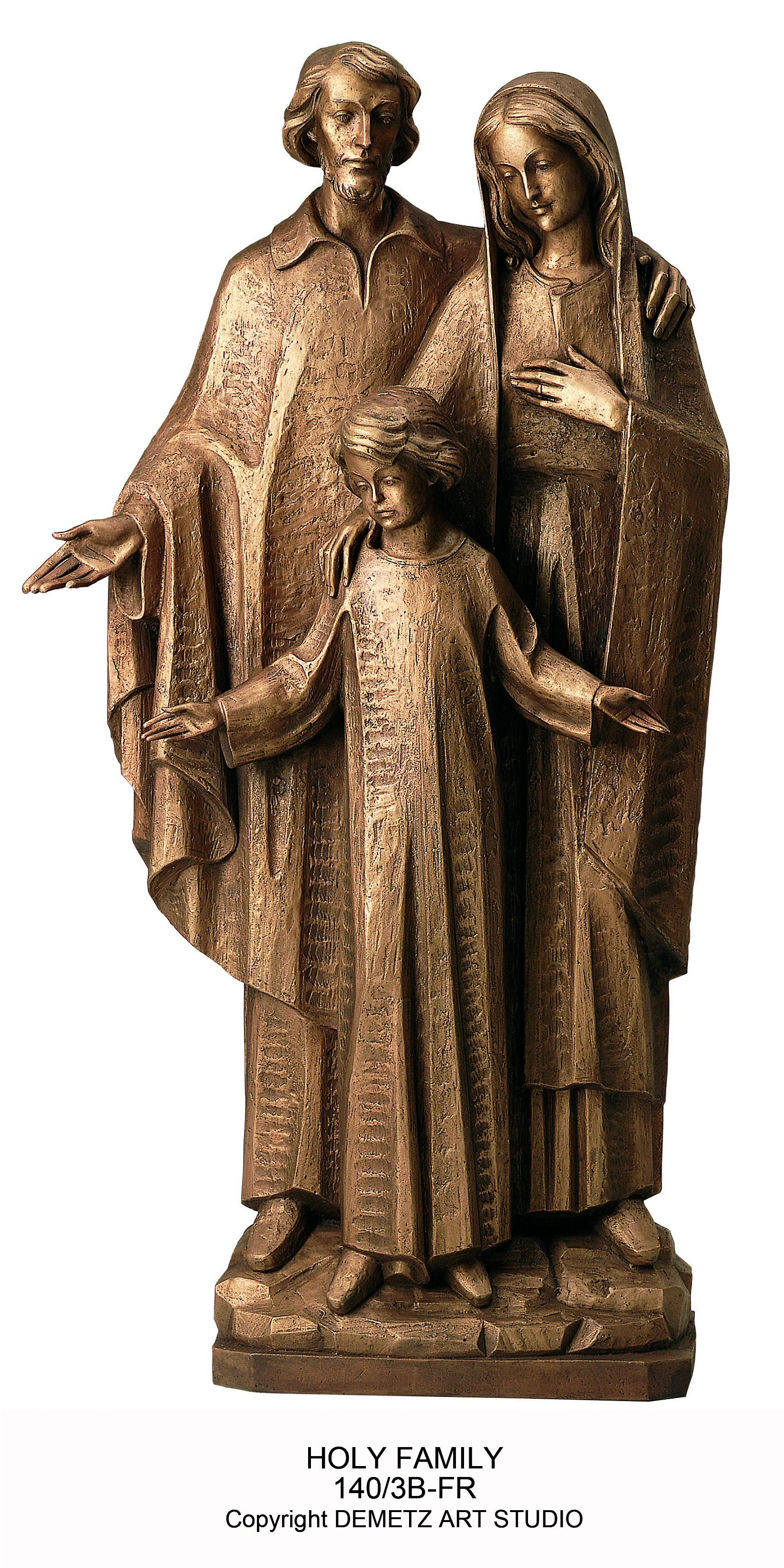 Statue Holy Family - Full Round Figure 72" Linden Wood