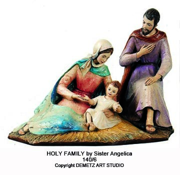 Statue Holy Family  By Sr.Angelica  Fiberglass