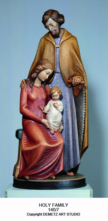 Statue Holy Family 24" Linden Wood