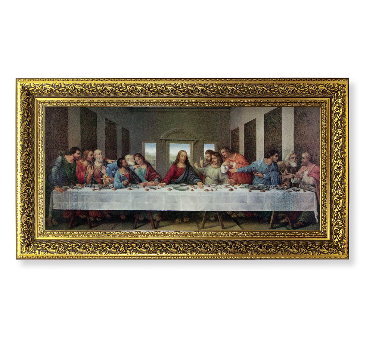 Print Last Supper 12 x 19 inch Gold Framed