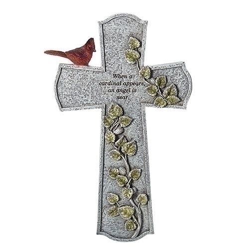 Cross Wall 10" Cardinal Memorial