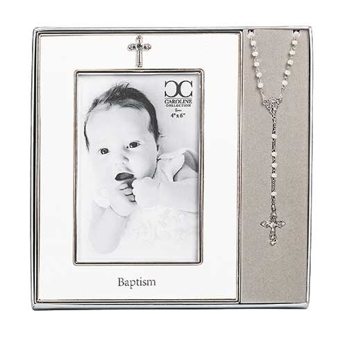 Baptism 4X6 Frame with Rosary Set