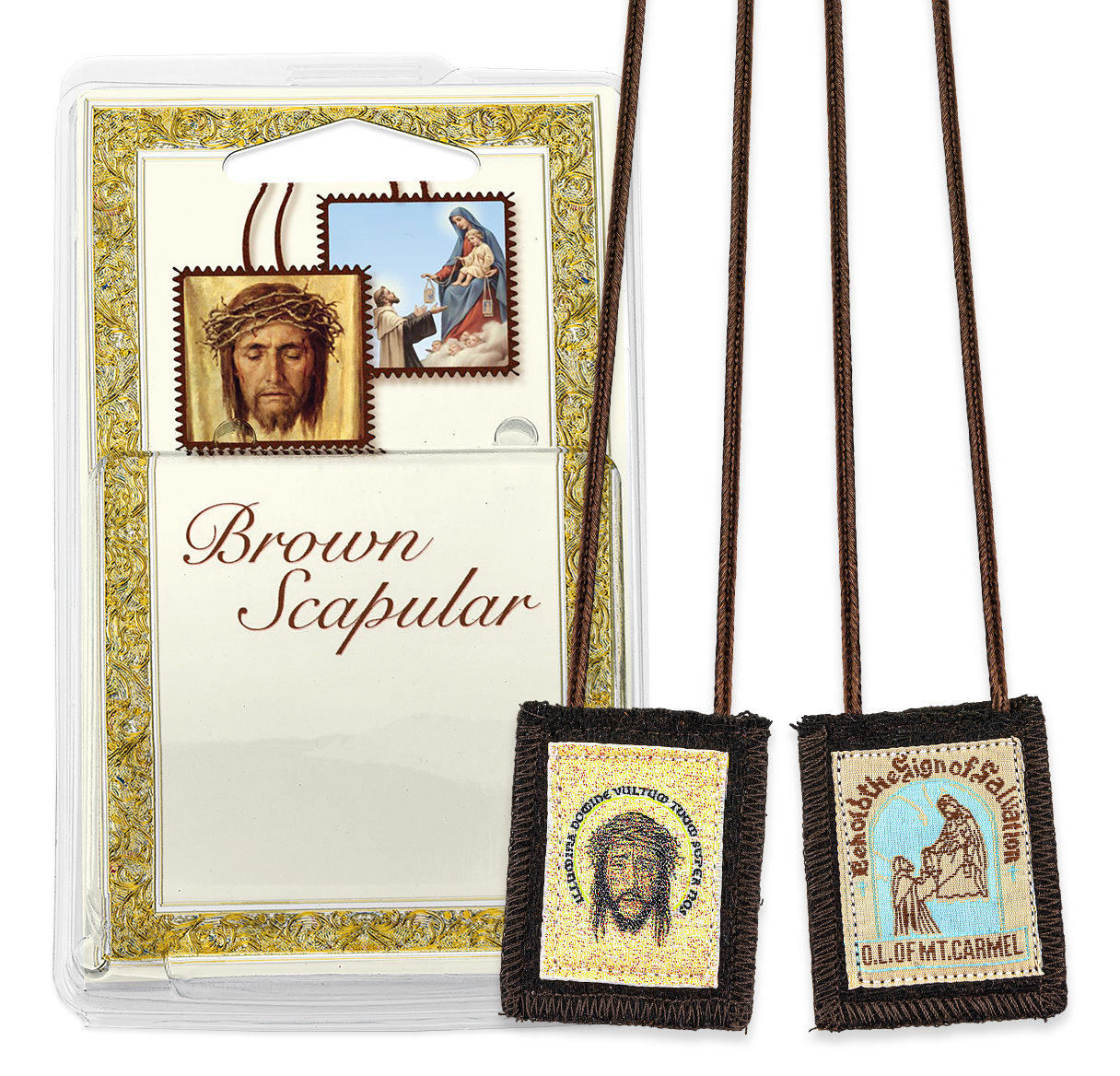 Scapular Brown Holy Face of Jesus Wool