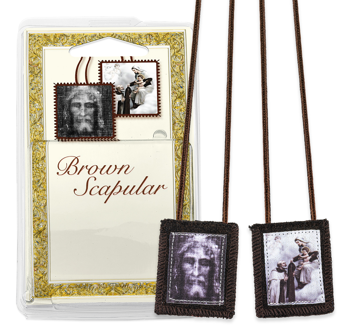 Scapular Brown Shroud of Jesus Wool