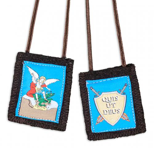 Scapular Brown St. Michael the Archangel 100% Wool