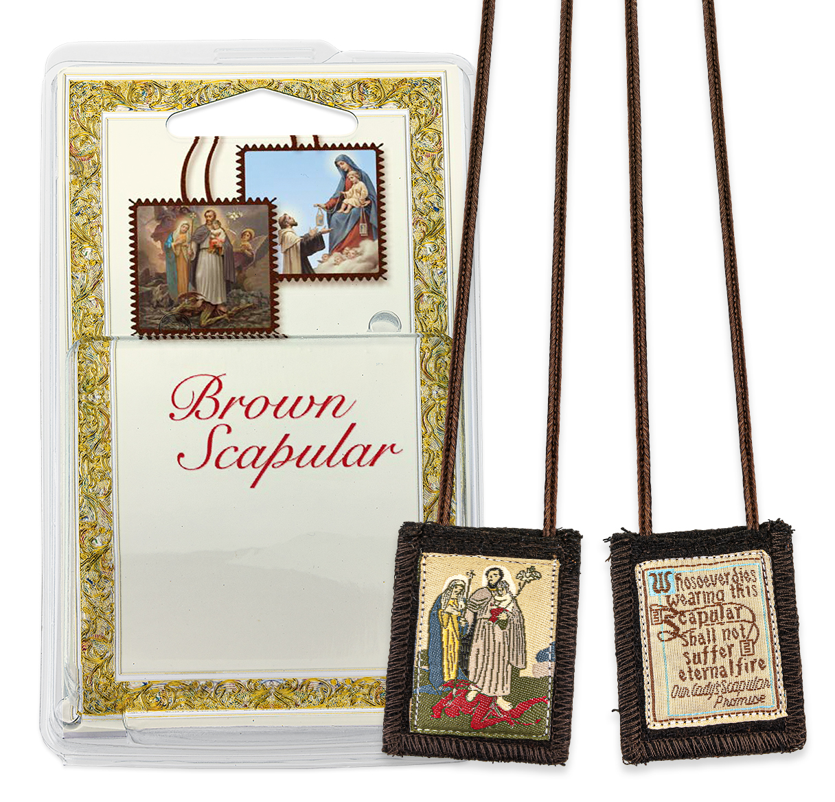 Scapular Brown St. Joseph Terror of Demons Wool