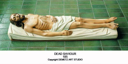 Statue Dead Saviour 42" Linden Wood