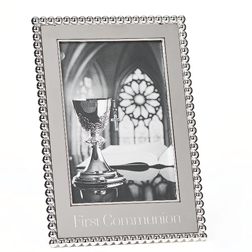 First Communion 8" Frame Silver Zinc