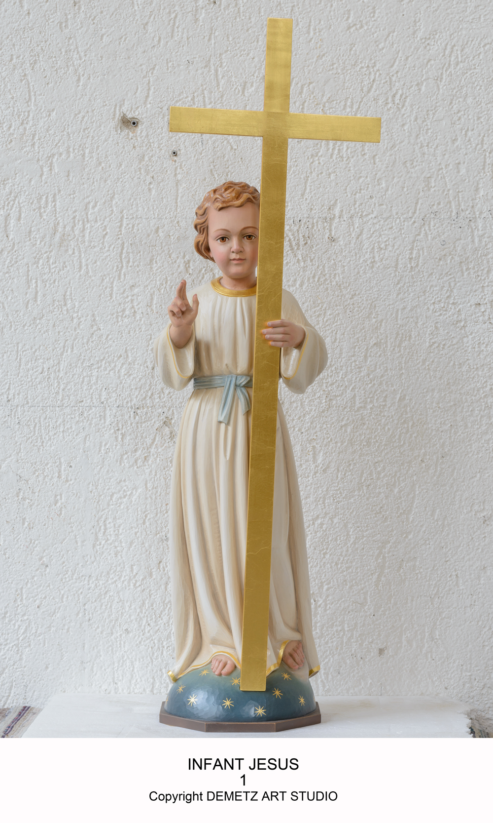 Statue Infant Jesus 30" Linden Wood