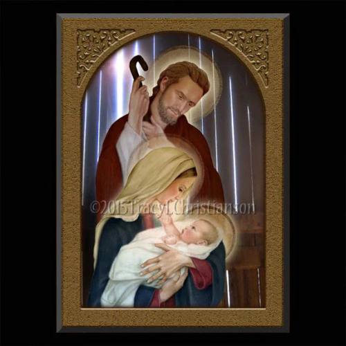 Gift Set Plaque and Holy Card Holy Family