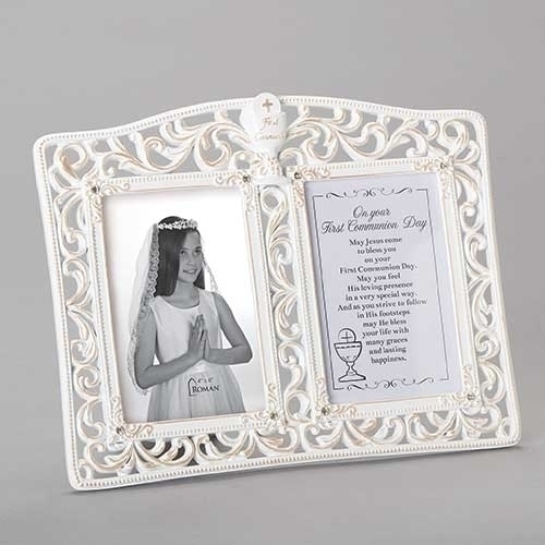 First Communion 9.25" Double Frame 4X6