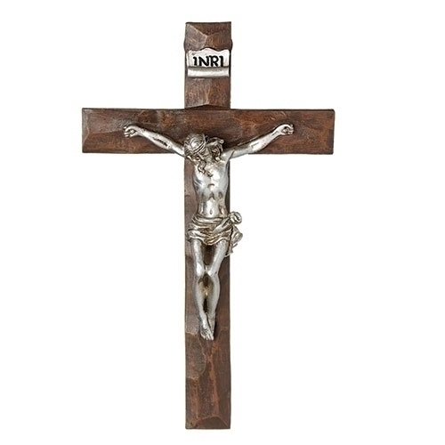 Crucifix Wall 7.5" Silver Corpus