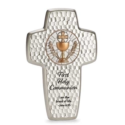 First Communion 7" Wall Cross I Am The Bread