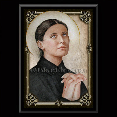 Gift Set Plaque and Holy Card St. Gemma Galgani