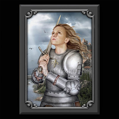 Gift Set Plaque and Holy Card St. Joan of Arc