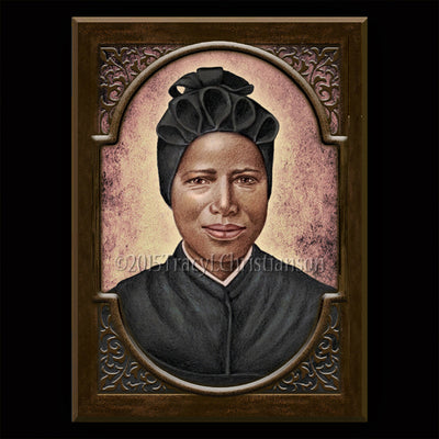 Gift Set Plaque and Holy Card St. Josephine Bakhita