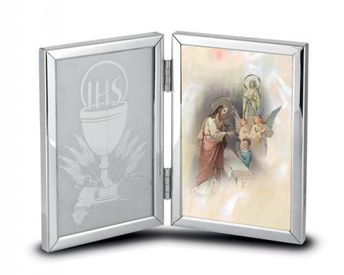 Frame First Communion Silver Plated Boy