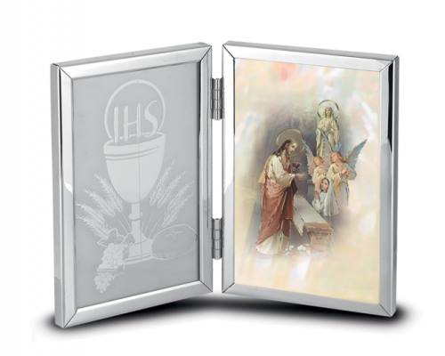 Frame First Communion Silver Plated Girl