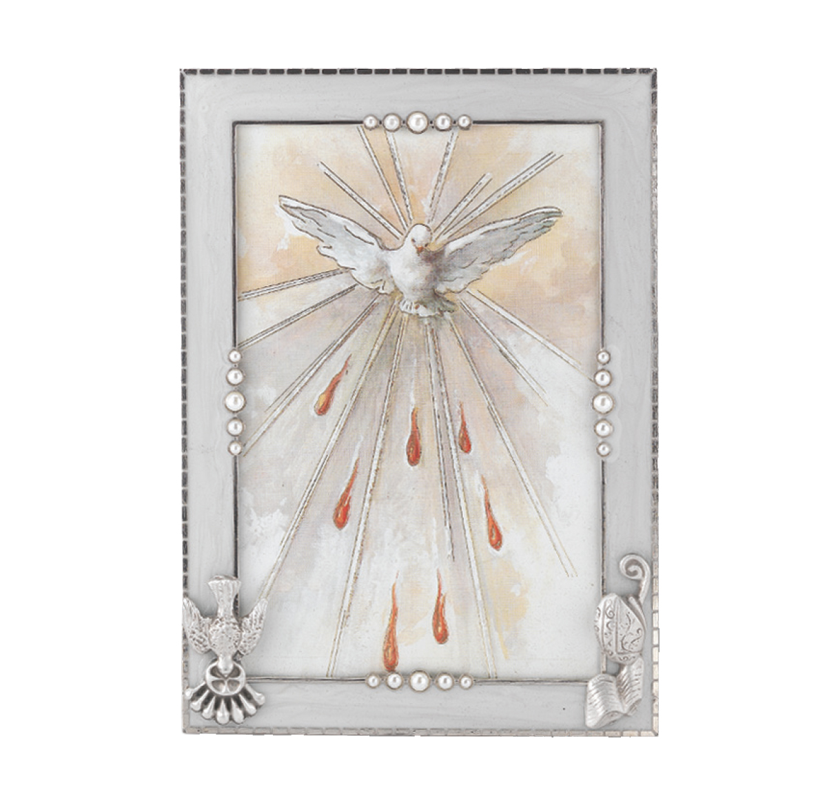 Frame Confirmation White Pearlized Holy Spirit
