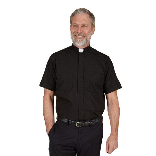 Clerical Shirt Tab Collar Black Size 17.5-SS