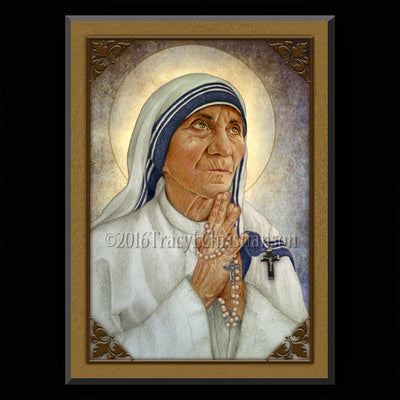 Gift Set Plaque and Holy Card St. Mother Teresa of Calcutta