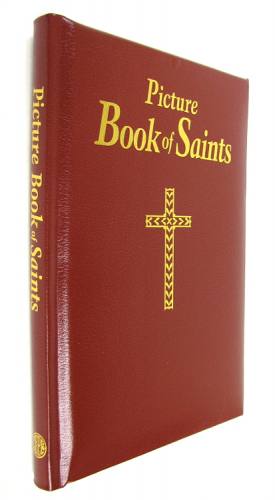 Picture Book of Saints Padded Leather Burgundy