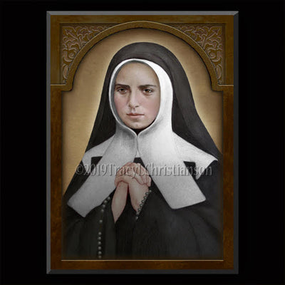 Gift Set Plaque and Holy Card St. Bernadette
