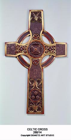 Statue Celtic Cross 48" x 30" Fiberglass