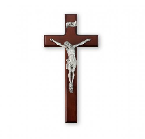 Crucifix Wall 11 inch Dark Cherry