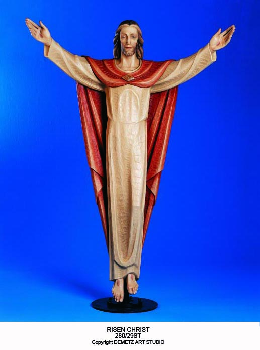 Statue Risen Christ - Full Round 72" Fiberglass