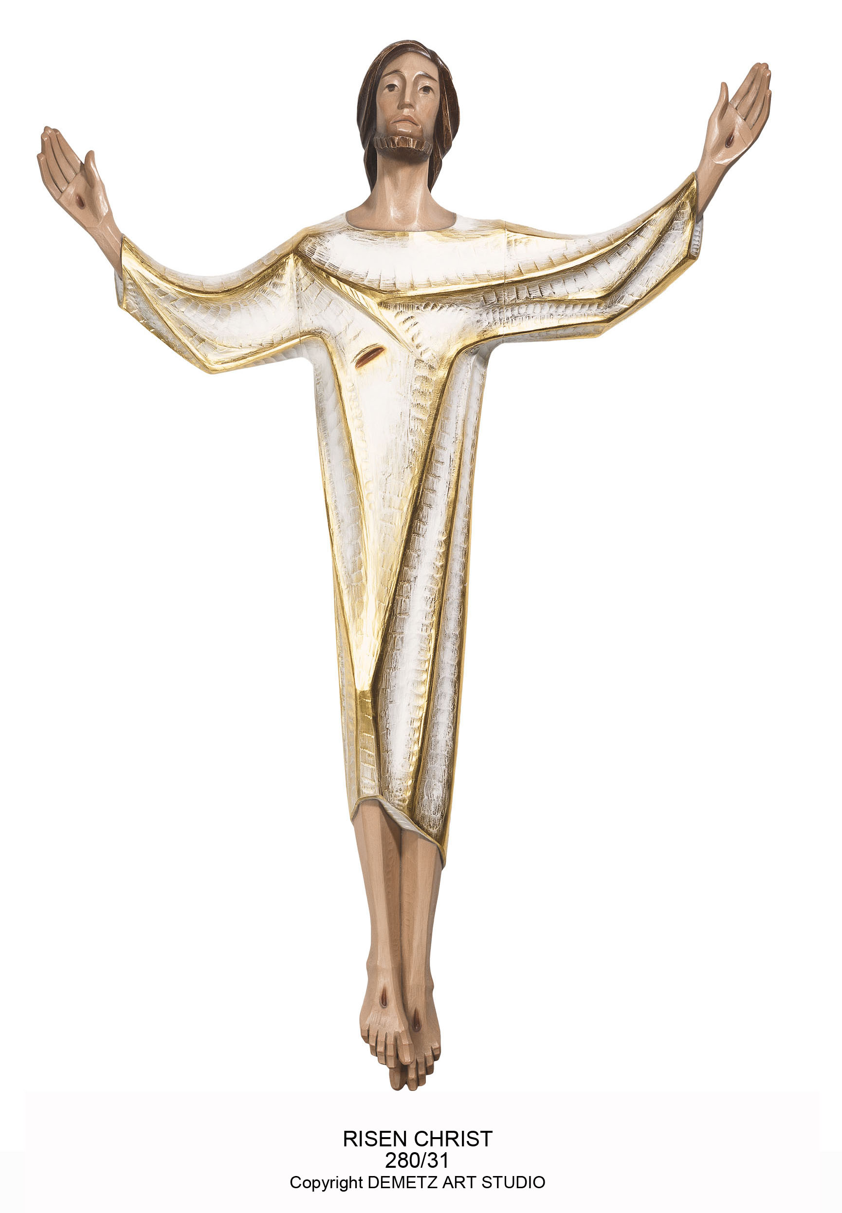 Statue Risen Christ - 3/4 Relief 20" Fiberglass