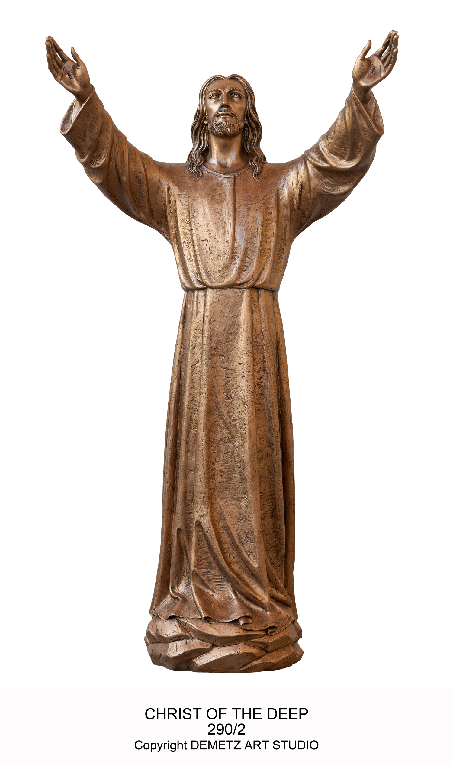 Statue Christ Of The Deep 60" Fiberglass