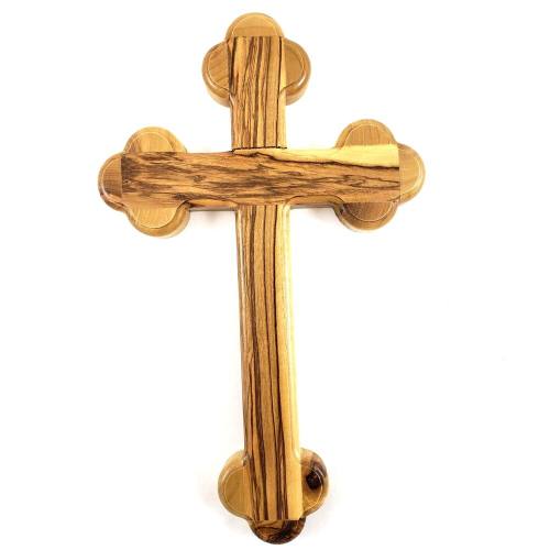 Cross Wall Olive Wood Budded 8 Inch