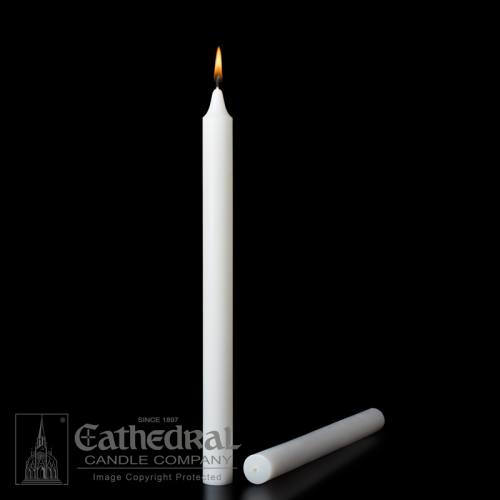 Altar Candles Stearine Short 8 Plain End 3/4" x 6-3/4"