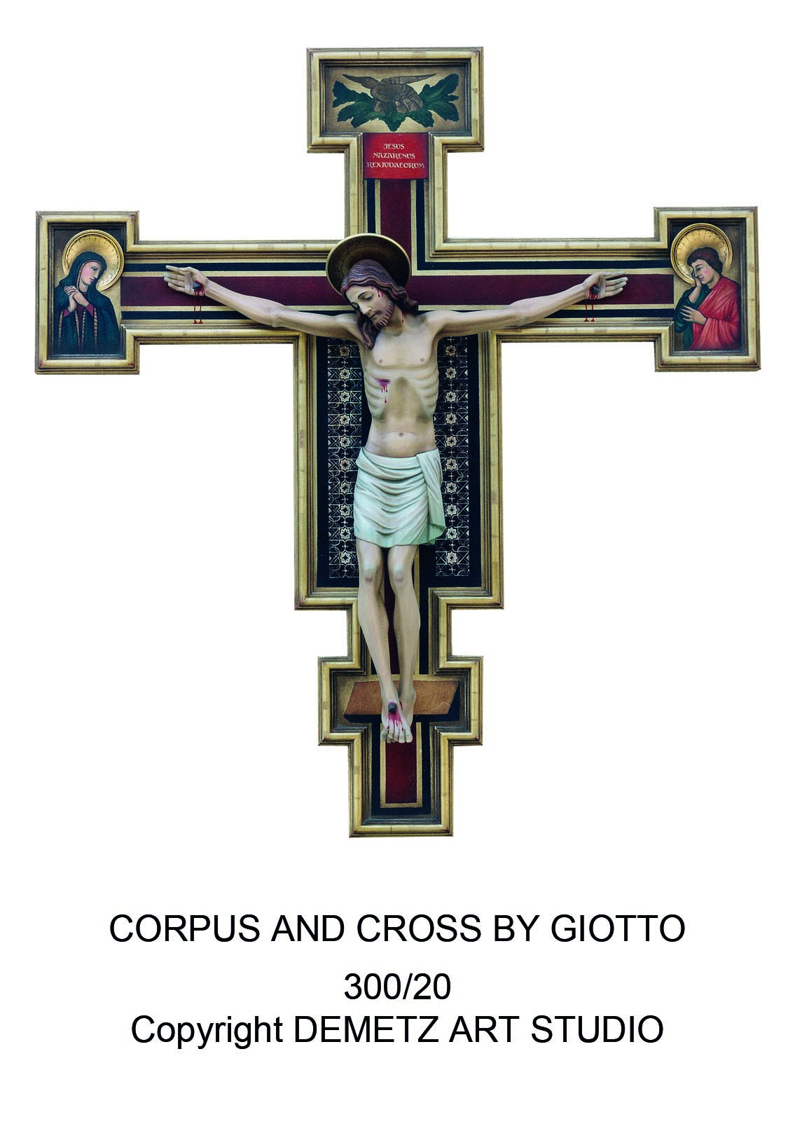 Corpus And Cross By Giotto 24" Corpus Linden Wood