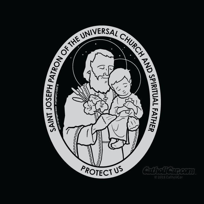 Auto Decal St Joseph Silver